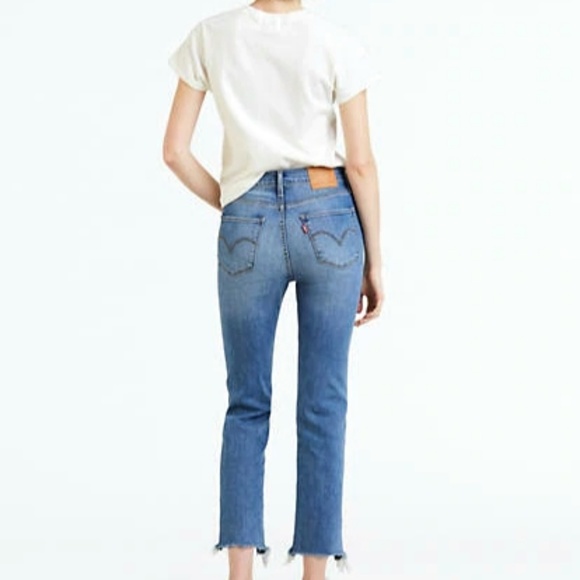 levi's 724 high rise straight crop